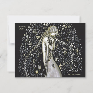 John Bauer Flora CC1148 Carte de voeux Art nouveau