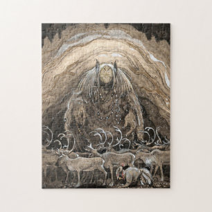 John Bauer - Gnomes And Trolls Jigsaw Puzzle