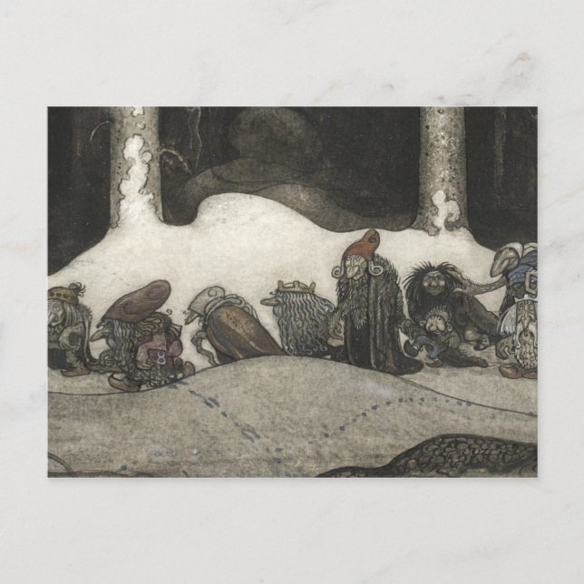 John Bauer - In the Christmas Night Holiday Postcard (Front)