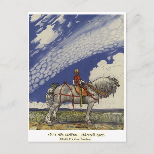 John Bauer - Into the Wide World Postcard (Front)