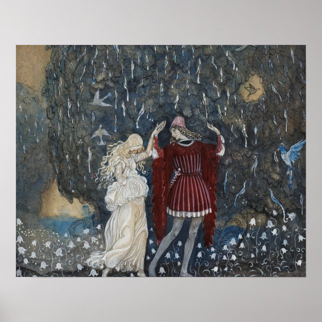 John Bauer - Lena Dances with the Knight Poster (Front)