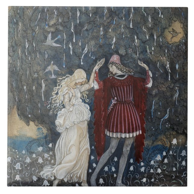 John Bauer - Lena Dances with the Knight Tile (Front)