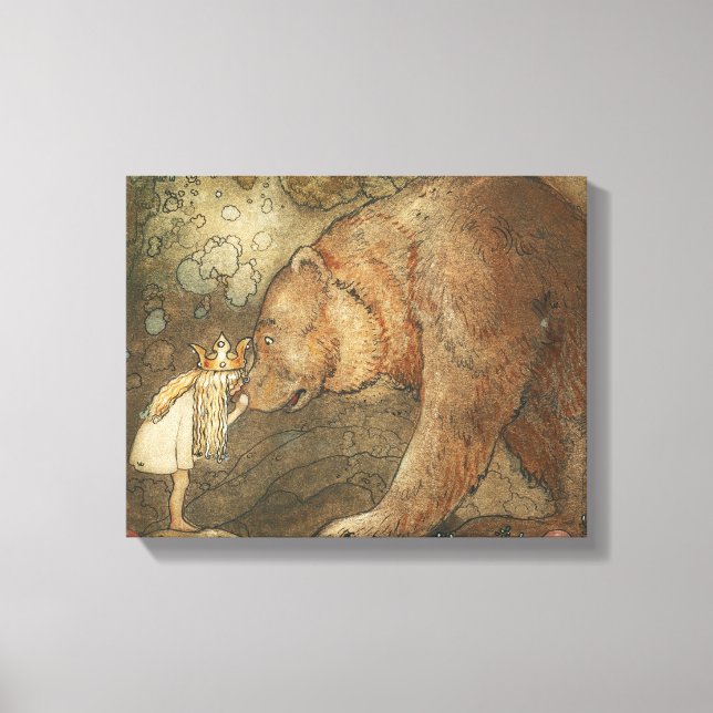 John Bauer - Poor Little Basse Canvas Print (Front)