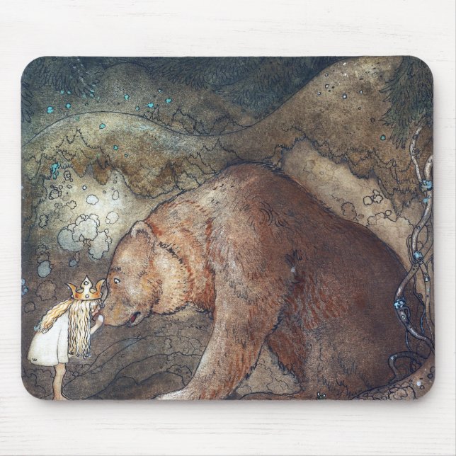 John Bauer Poor Little Basse Mouse Pad (Front)