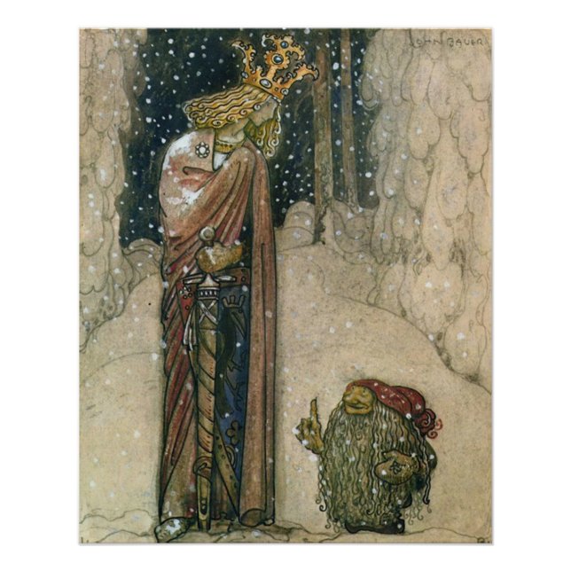 John Bauer - Princess and Troll Poster (Front)