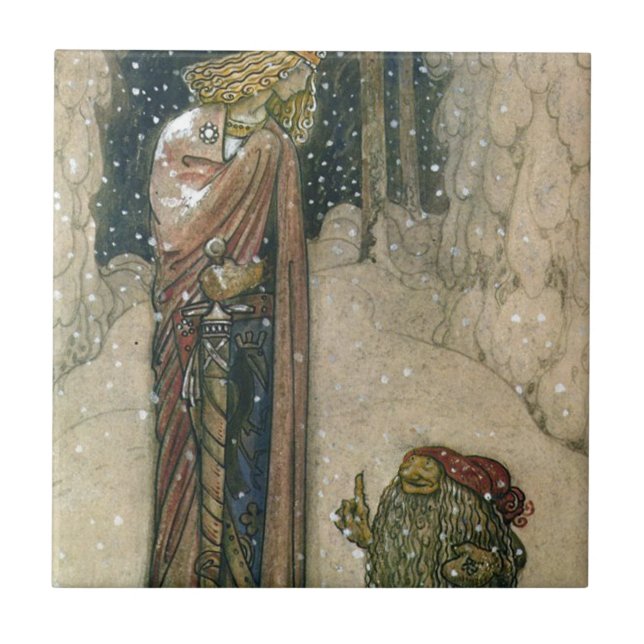 John Bauer - Princess and Troll Tile (Front)