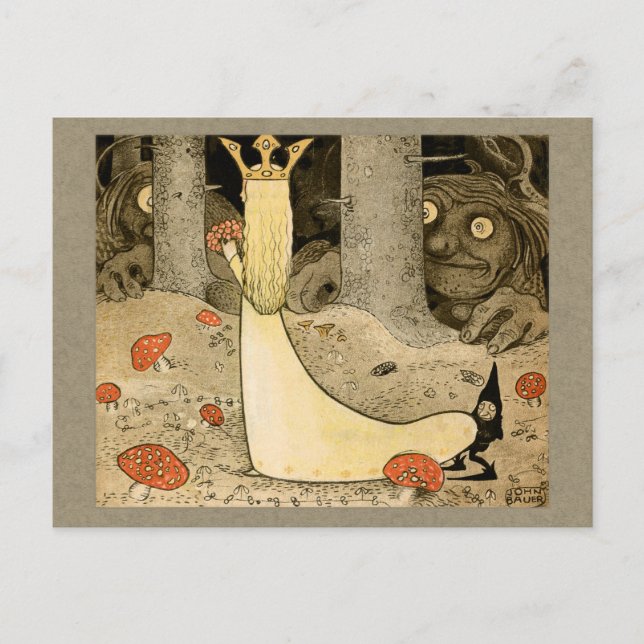 John Bauer Princess Daga and the troll CC0807 Postcard (Front)