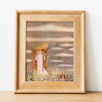 John Bauer Princess in Flower Meadow