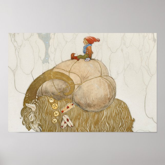 John Bauer - The Christmas Goat Poster (Front)