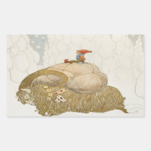 John Bauer - The Christmas Goat Sticker