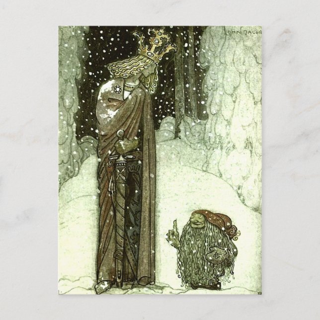 John Bauer The Princess and the Troll Postcard (Front)