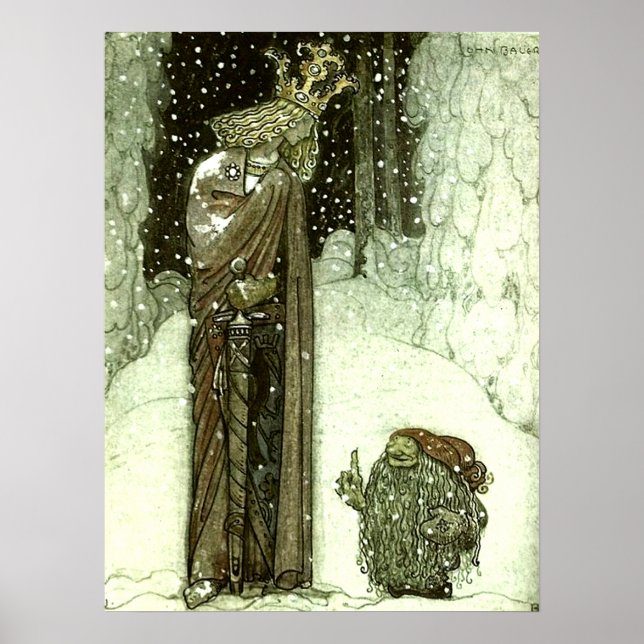 John Bauer The Princess and the Troll Poster (Front)