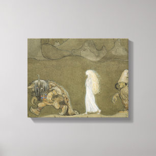 John Bauer - The Princess and the Trolls Canvas Print