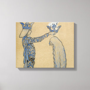 John Bauer - Then Put the Prince a Crown of Gold Canvas Print