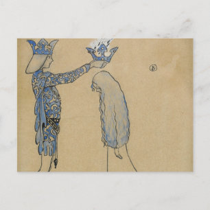 John Bauer - Then Put the Prince a Crown of Gold Postcard
