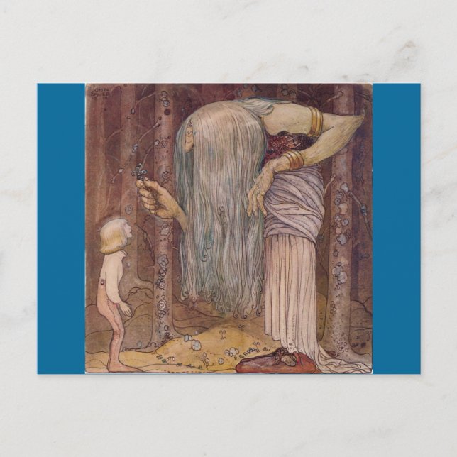 John Bauer TROLL HERB Postcard (Front)