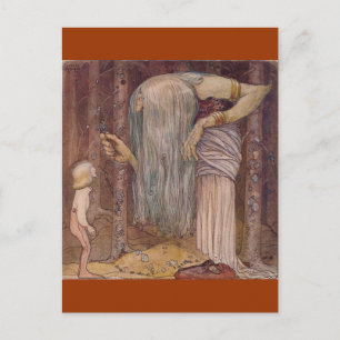 John Bauer TROLL HERB Postcard