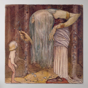John Bauer Troll herbe Poster