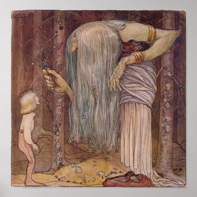 John Bauer Troll herbe Poster (Devant)