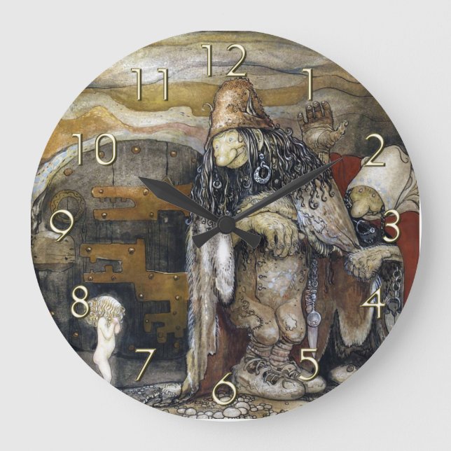 John Bauer Troll Large Clock (Front)