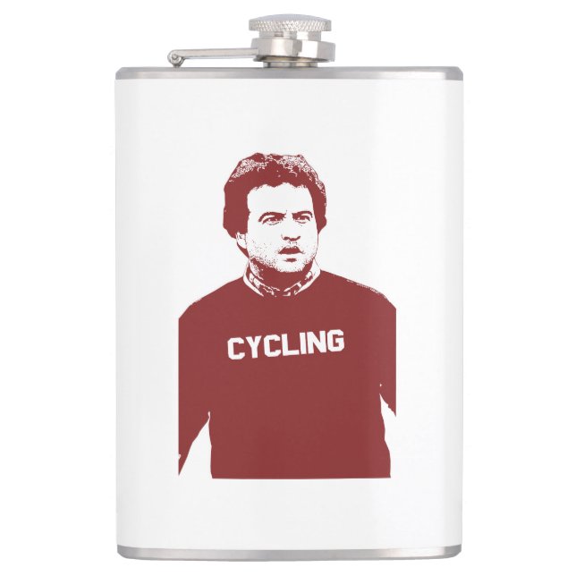 John Belushi Cycling Hip Flask (Front)