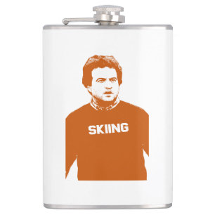John Belushi Skiing Hip Flask