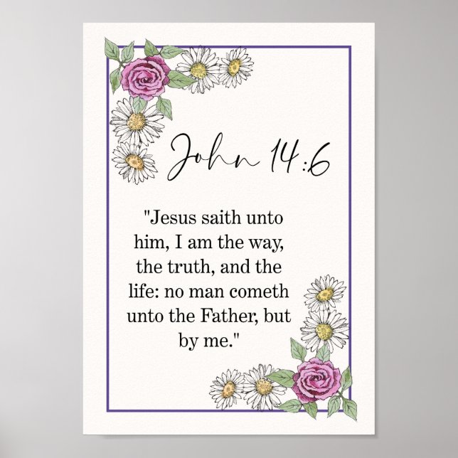 John Bible Verse WallArt  Poster (Front)