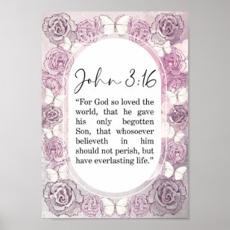 John Bible Verse WallArt  Poster