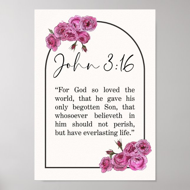 John Bible Verse WallArt  Poster (Front)