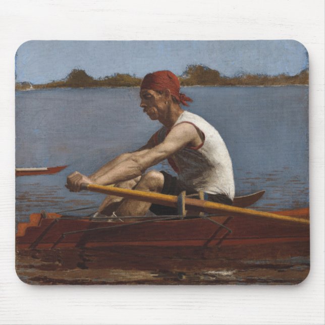 John Biglin in a Single Scull Mouse Pad (Front)