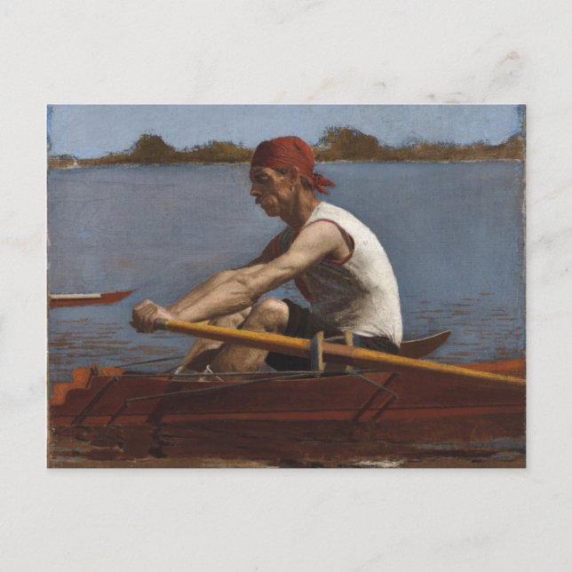 John Biglin in a Single Scull Postcard (Front)