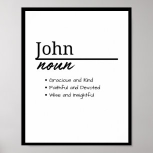 John, Boy Personalized Name Definition Poster