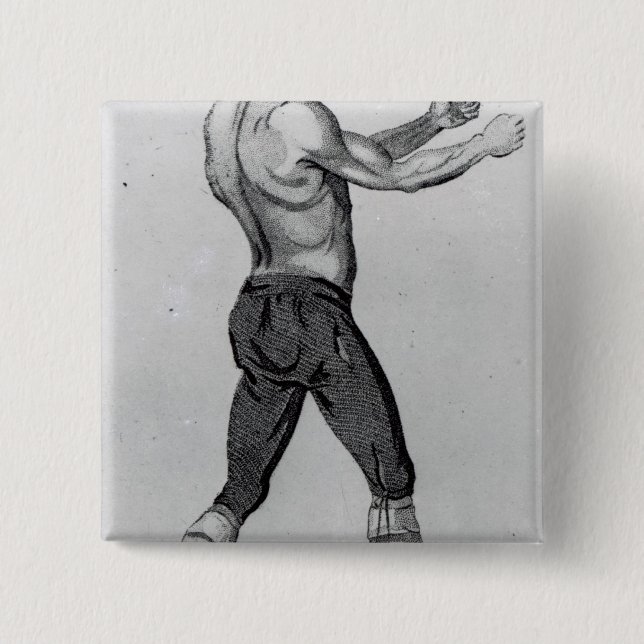 John Broughton 2 Inch Square Button (Front)