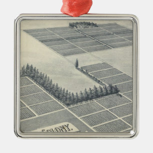 John Brown Colony, Madera, California Metal Ornament