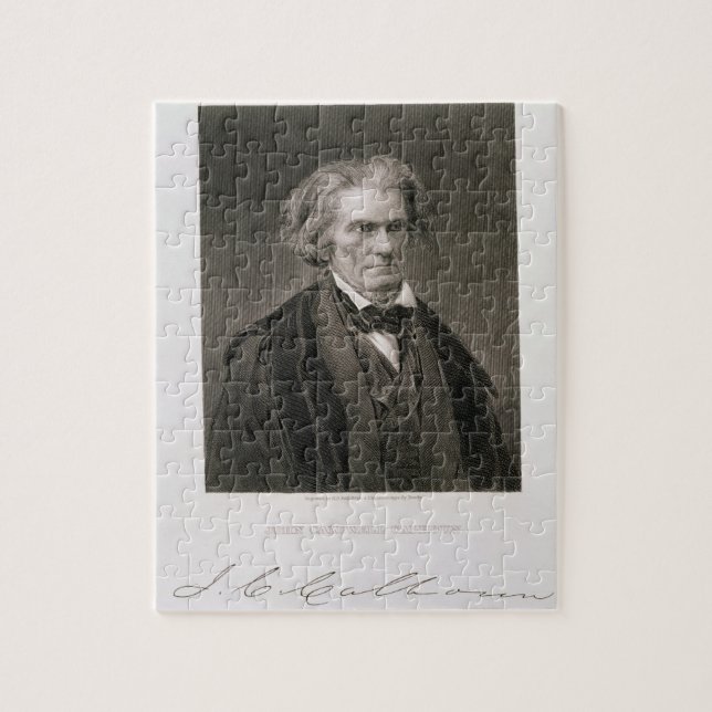 John Caldwell Calhoun, engraved by Henry Bryan Hal Jigsaw Puzzle (Vertical)