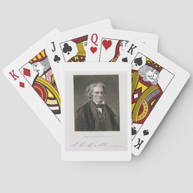 John Caldwell Calhoun, engraved by Henry Bryan Hal Playing Cards (Back)