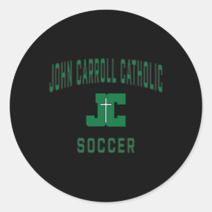 John Carroll Catholic High School Cavaliers Soccer Classic Round Sticker