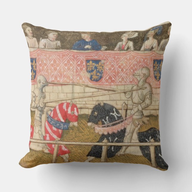 John Chalon of England and Lois de Beul of France Throw Pillow (Front)