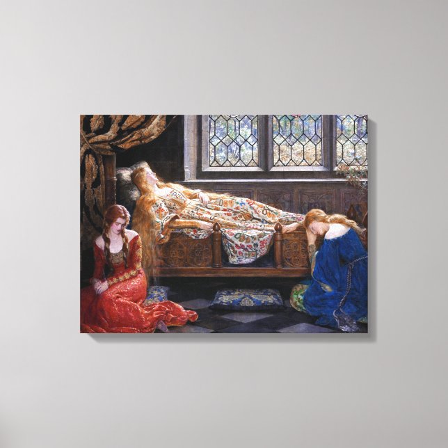 John Collier The Sleeping Beauty Canvas Print (Front)