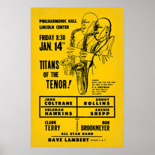 John Coltrane - Sonny Rollins affiche jazz - Titan