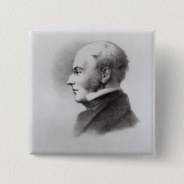 John Constable 2 Inch Square Button (Front)