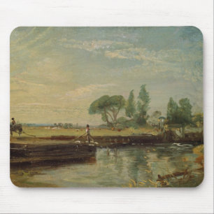 John Constable   A Barge below Flatford Lock, c.18 Mouse Pad