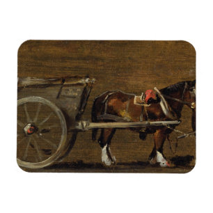 John Constable A Farm Cart with two Horses in Ha Magnet