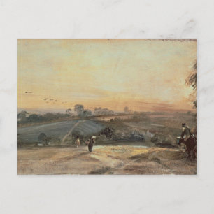 John Constable Autumnal Sunset Postcard