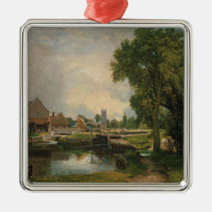 John Constable   Dedham Lock and Mill, 1820 Metal Ornament