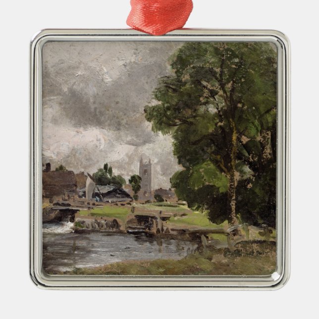 John Constable | Dedham Lock and Mill Metal Ornament (Front)