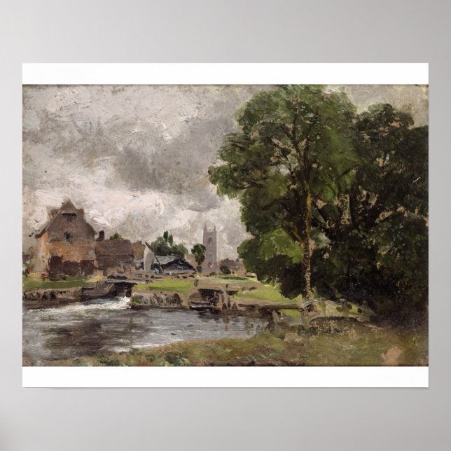 John Constable | Dedham Lock and Mill Poster (Front)