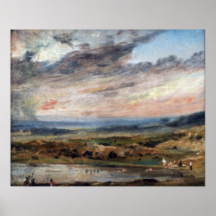 John Constable Hampstead Heath, with Pond and Bath Poster
