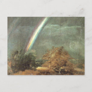 John Constable - Landscape with double Rainbow Postcard