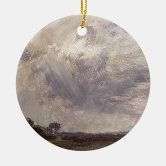 John Constable | Landscape with Grey Windy Sky, c. Ceramic Ornament (Front)